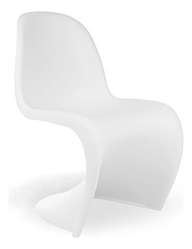 Silla Panton Apilable Cocina Comedor Exterior Moderna 0