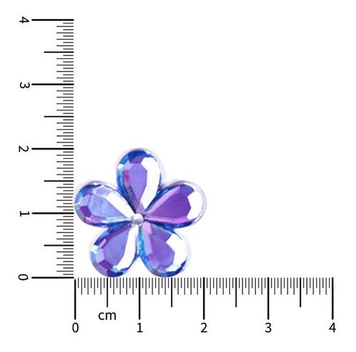 Faceted Acrylic Sewing Gem Flower 20x20 - Pack of 100 0