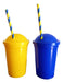 Milkshake Cups Souvenirs with Colorful Straws X 40 Units 3