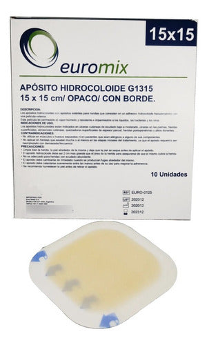 Hydrocolloid Patch 15x15 Thick With Border Box Of 10 Units 1