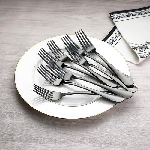 Devico Black Stainless Steel Forks Set of 10 Pieces 3