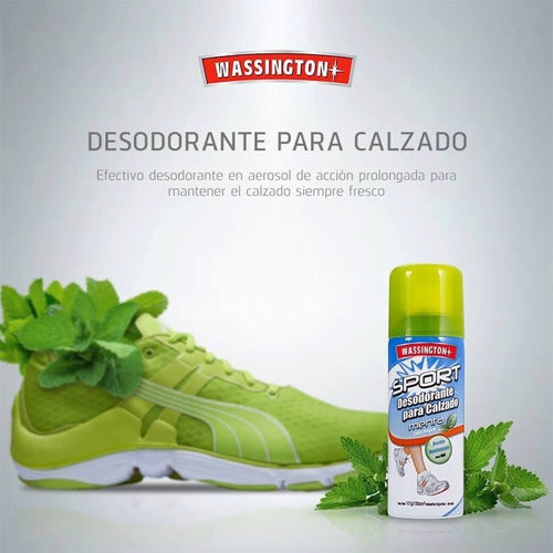 Wassington Sport Mint Antiperspirant for Footwear Pack of 10 2