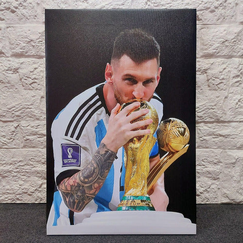 Argentina Champion Qatar 2022 Lionel Messi Canvas Painting 60x40 cm 05 2