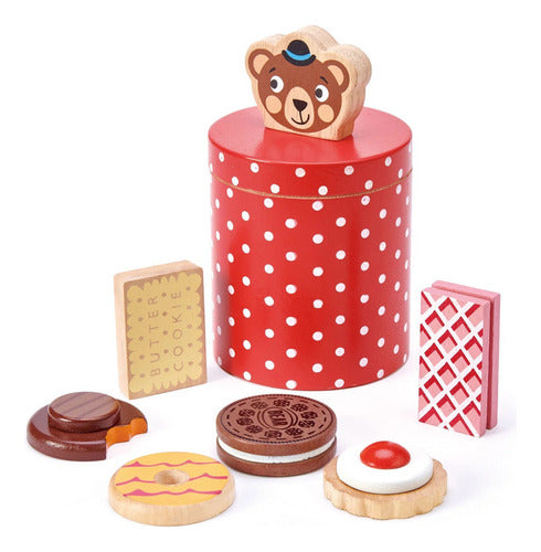 Tarro Oso Para Galletitas Tender Leaf Toy De Madera Juego Tx 0