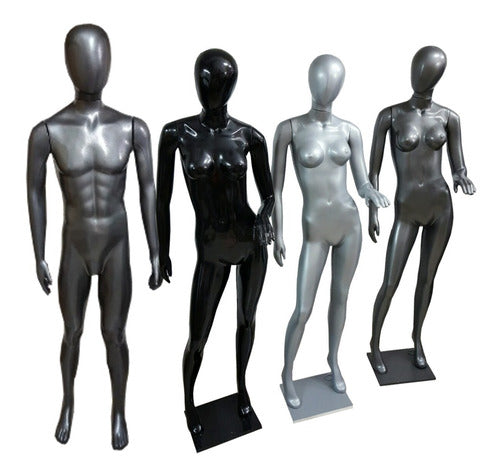 Maniquies Plastico Color Peltre Plata Negro. No Se Rompen!!! 0