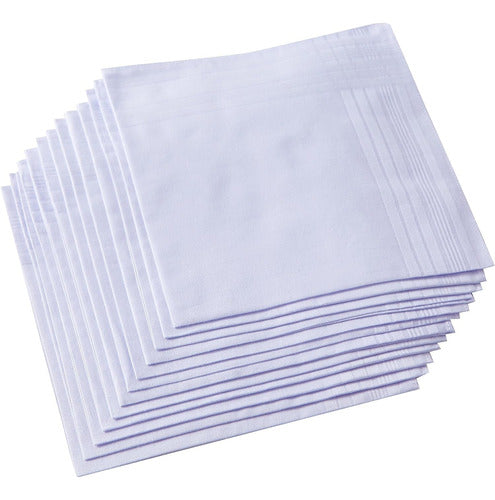 Ricosky Pure White 100% Cotton Handkerchief for Men 0