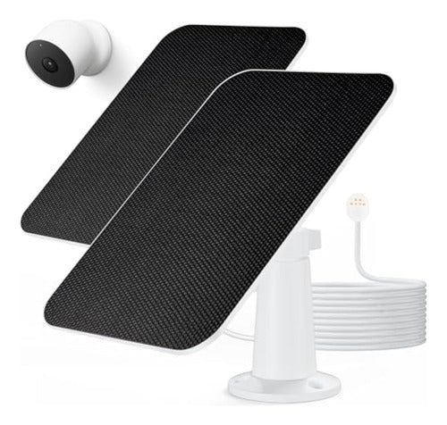 Cargador De Panel Solar Compatible Con Google Nest 0