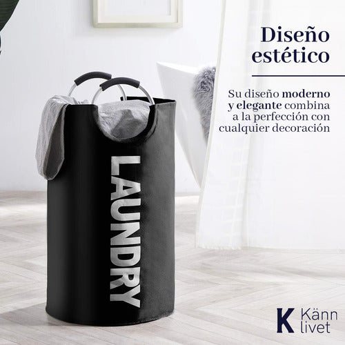 Känn Livet Cesto Canasto Bolsa Ropa Sucia Plegable Manijas Metalicas 2