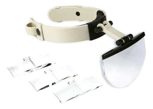 Easydent Headband Magnifier with 4 Interchangeable Lenses and Protective Lens 0