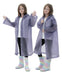 Borogo Reusable Hooded Rain Ponchos for Kids - 2 Pack Gray 4