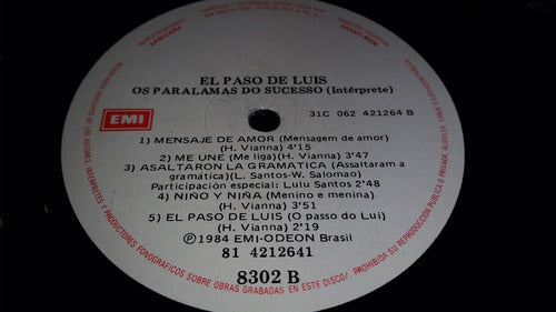 Os Paralamas Do Sucesso El Paso De Luis Lp Argentino 1984 2