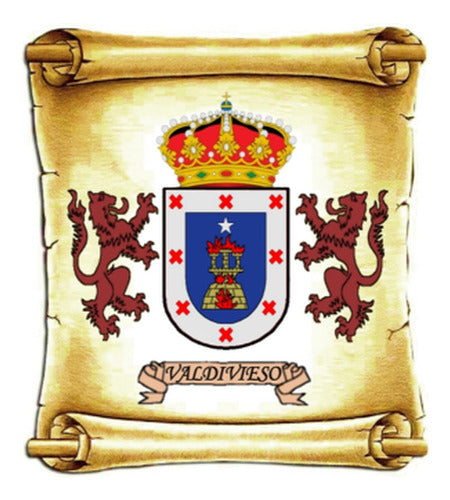 Valdivieso - Escudo Del Apellido Heráldica - Lámina 45x30 Cm 0