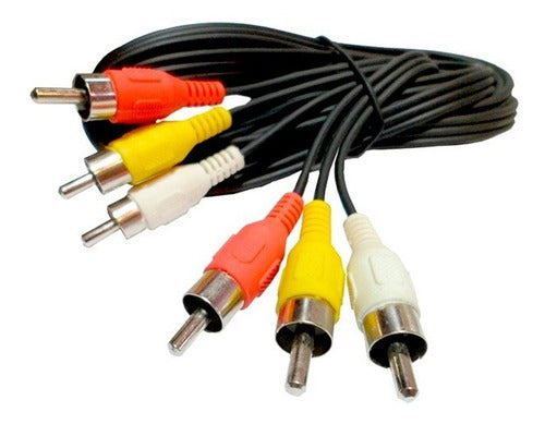 Cable Audio/video 3 Rca M/m 1.5mts - Tecsys Liquidación 0