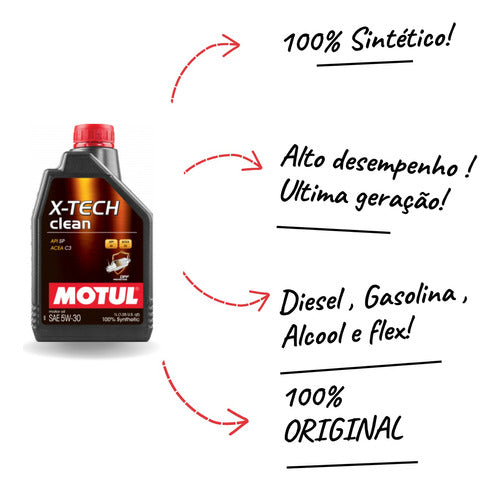 Óleo Motul X-tech Clean 5w30 4t  Sintético 1 Litro 1