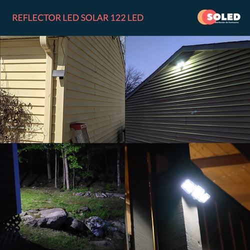 Soled Solar LED Floodlight 122 LEDs Exterior Coverage 270º 1