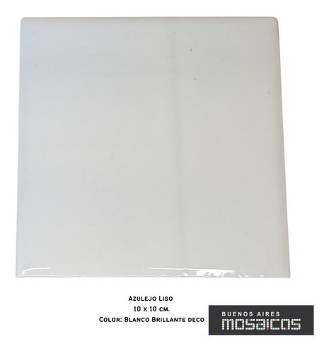 Glossy White Tile 10x10cm Pack of 10 Units 3