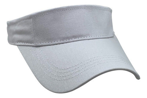 Premium Curved Plain Visor with Velcro Closure in Gabardine for Tennis and Running 15