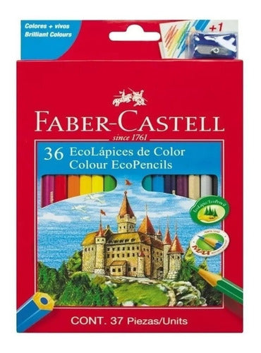 Faber-Castell Colored Pencils X 36 Long + Sharpener 0