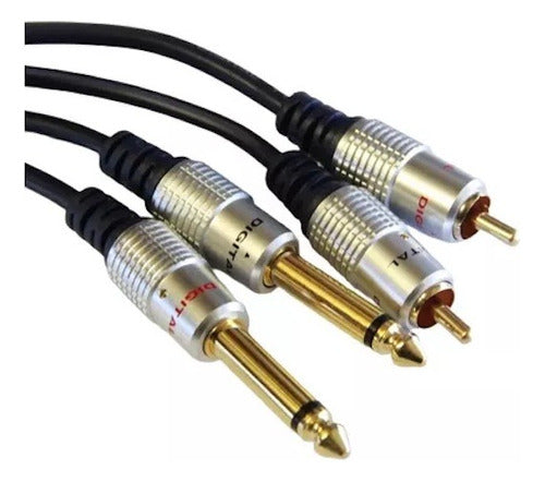 Audio Cable 2 Plug to 2 RCA Puresonic - Todovisión 0