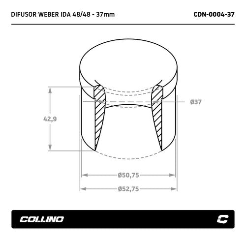 Collino Weber Carburator Diffusers 48 48 Venturi X 2 Units 9