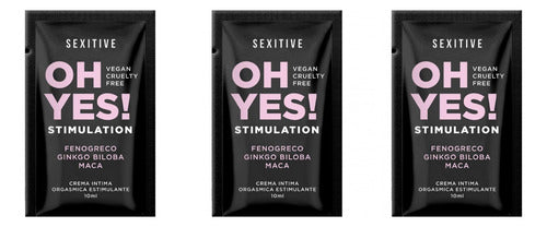 Sexitive Gel Crema Intima Femenina Estimula Potencia Orgasm Oh Yes!x3 0