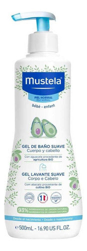 Kit C/ 2 Gel Lavante Mustela Bébé Suave Corpo E Cabelo 500ml 0