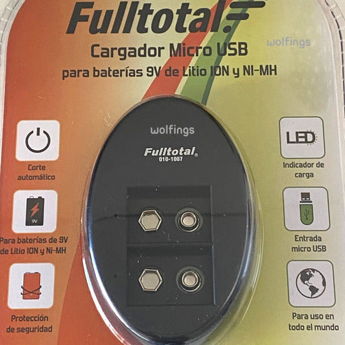 Cargador De Baterias 9v Recargables Y De Litio 2 Canales 2