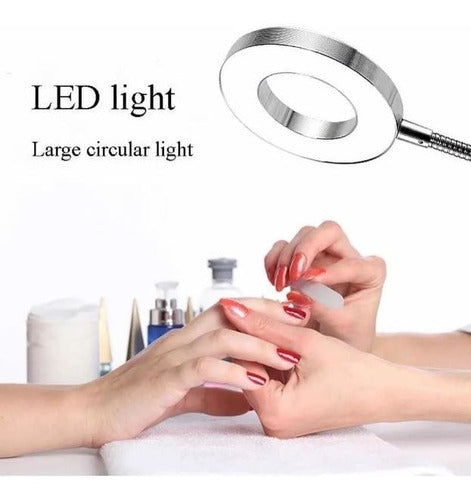 Paris Night LED USB Ring Light with 3 Tones and Clip for Manicure 1