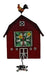 Allen Designs Red Barn Yard Wall Clock with Cow Pendulum 0