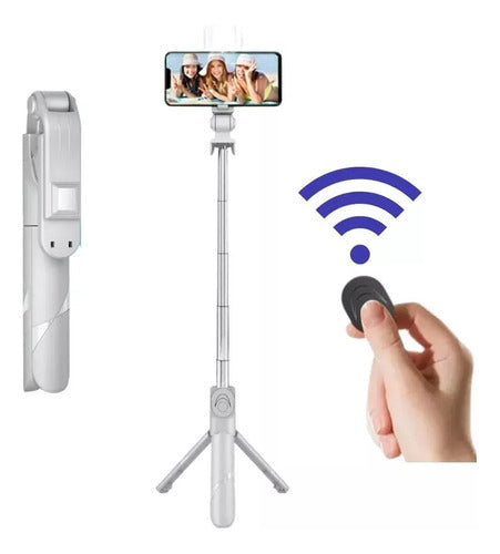 Pau De Selfie Celular 360º Controle Bluetooth Tripé 3 Em 1 5