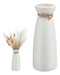 Honeydak Rustic White Ceramic Vase for Pampas Grass 0