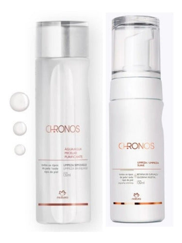 Natura Espuma De Limpieza Facial + Agua Miscelar Chronos 0