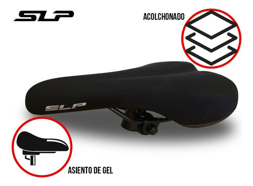 SLP Anti-Prostatic Gel Bicycle Seat MTB Wide Padded 4