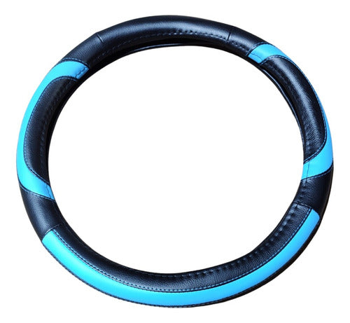 HD CAR Blue Fluorescent/Black Steering Wheel Cover 0