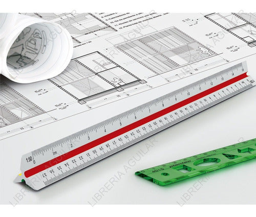 Plantec 3 Mini Escalimetro 10cm 6 Escala Baja Dibujo Técnico 4