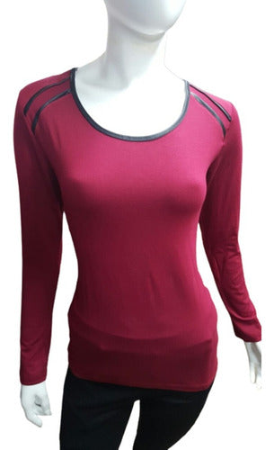 XX Long Sleeve Viscose T-Shirt with Round Neck - XXL 0