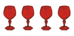 UZ Set of 4 Translucent Polystyrene Cups in Red or Clear 3