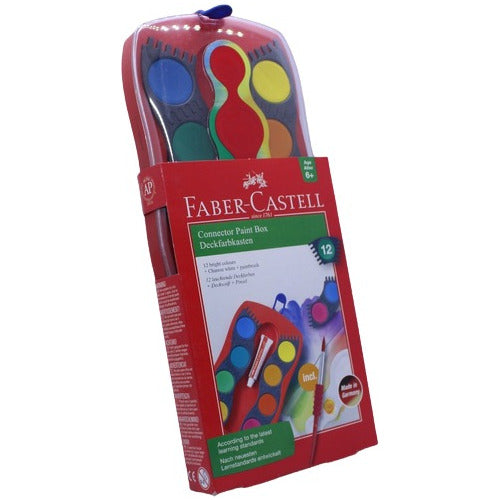 Faber-Castell Watercolor Set in Cakes X 12 + 1 Brush 0