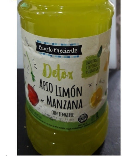 Cuarto Creciente Detox Juice: Apple, Lemon & Celery Flavored - 1L x 6 2