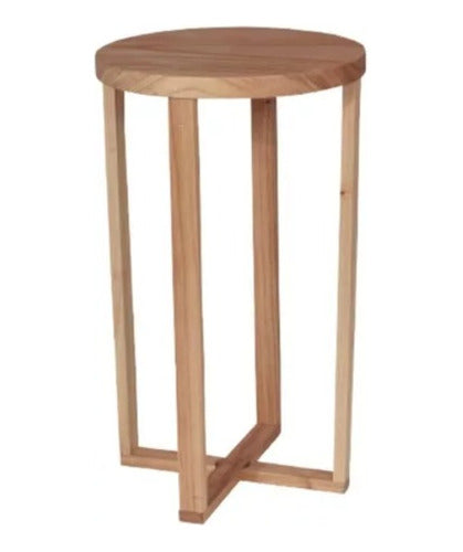 Solid Paraiso Wood Side Table for Carilux Armchair 0