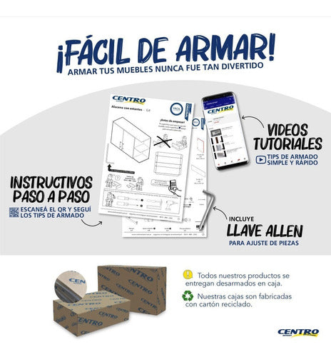 Mueble Porta Microondas Horno Vajillero Organizador Ce Kp60 5