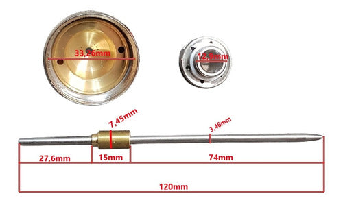 Repuesto Para Pistola Pintar - Kit Pico Boquilla 1,7mm Aguja 1