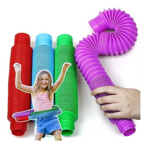 Combo Pop Tube Mini Mediano Grande Tubo Sensorial Fidget Toy 3