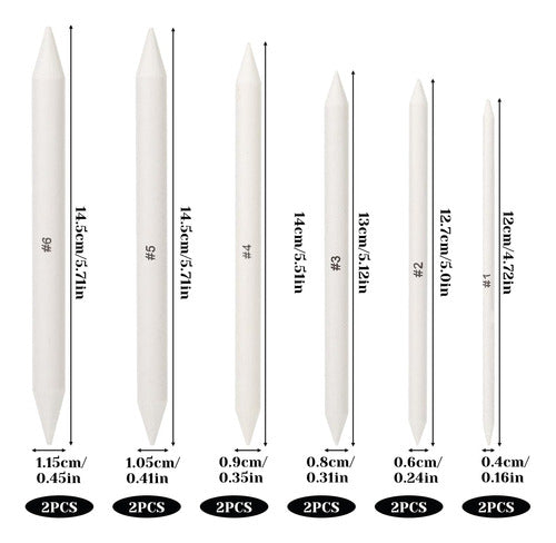 Sliverdew Blending Tools for Artists: 12 Pieces, 6 Sizes 1