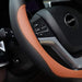 Valleycomfy Microfiber Leather Steering Wheel Covers Universal 15 Inch (Brown) 1