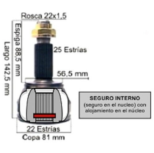 Roll Homocinetic Joint Ford Fiesta Ka Escort Zetec Motor 1