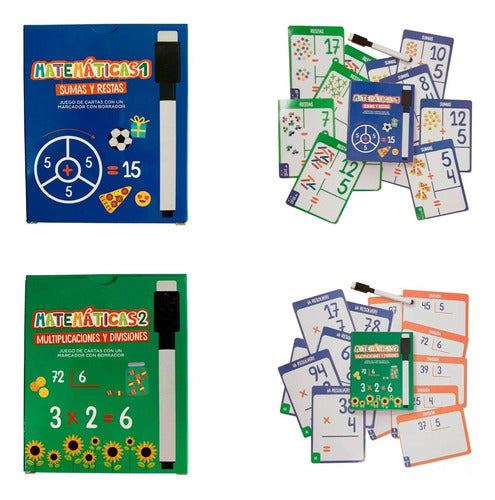 Juegos De Cartas Didácticas Con Marcador Pack Inicio Niños 2