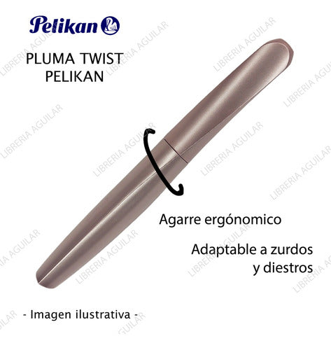 Pelikan Twist P457 Fountain Pen - Celeste Frosted Blue 2