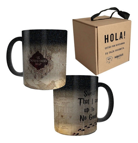 Harry Potter Taza Mágica Con Glitter - Mapa Del Merodeador 0