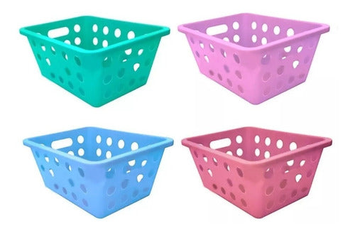 POO Set of 3 Small Multi-Purpose Plastic Baskets 2